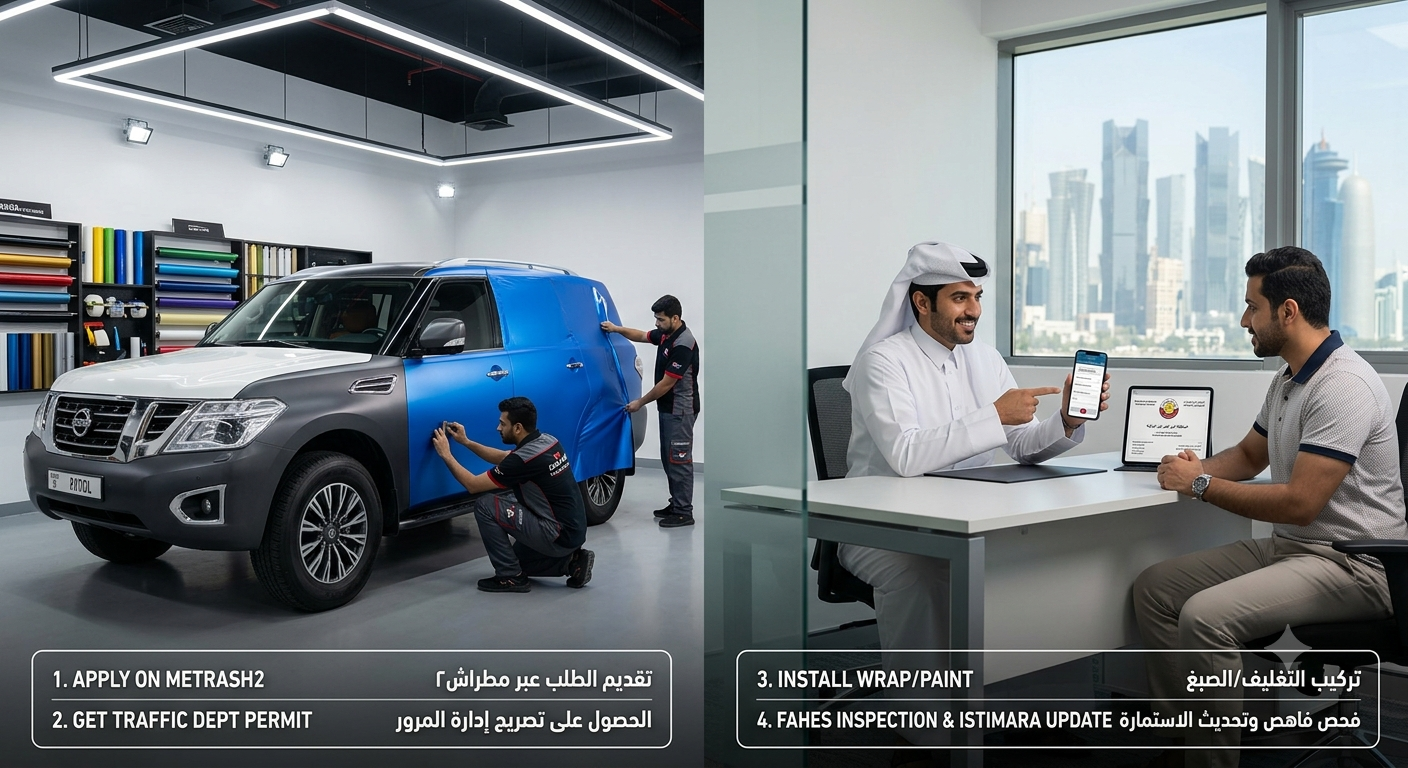 How to Legally Change Your Car Color or Add a Wrap in Qatar